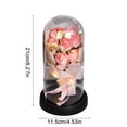 thumbnail image 3 of Preserved Rose Bouquet in Glass Dome with LED Lights, 7 Red Eternal Roses and Baby's Breath, Valentine's Day Gift for Women, Anniversary Gift Set, Home Table Decor, Forever Flower Arrangement, 3 of 7