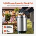 thumbnail image 2 of 36QT Stainless Steel Stockpot Cooking Kitchen Sauce Pot with Basket Lid Handle, 2 of 11