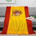 thumbnail image 3 of Fluffy 3D Printed Blanket - Spain Flag Throws For Kids Teens Adults - Fleece, 3 of 6