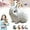 White without Carrots, variant on Guvpev Bunby - My Realistic Bunny Toys with Carrot Decor, 7" Realistic Bunny That Moves, Fun Interactive Bunny Plush Toys Can Walk and Talk, Bunny Stuffed Animal Easter Basket Stuffers Gifts for Kids