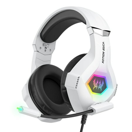 Gaming Headset for PC Ps4 Ps5 Xbox Headset with Noise-Cancelling Mic RGB Lighting Over Ear Headphones Wired Gaming Headphones for PC Anime Movies TV and Video Games Black Gaming Headset for PC Ps4 Ps5 Xbox Headset with Noise-Cancelling Mic RGB Lighting Over Ear Headphones Wired Gaming Headphones for PC Anime Movies TV and Video Games Black