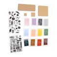 thumbnail image 3 of Acrylic Seal Ink Pad,  Blocks Set 4 Acrylic Block 12 Ink Pad  For DIY Crafts Card Making, 3 of 8