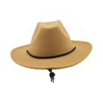thumbnail image 5 of Cowboy Hat Photo Props Sun Hat Cowgirl Hats for Performance Party Engagement Light Brown, 5 of 9