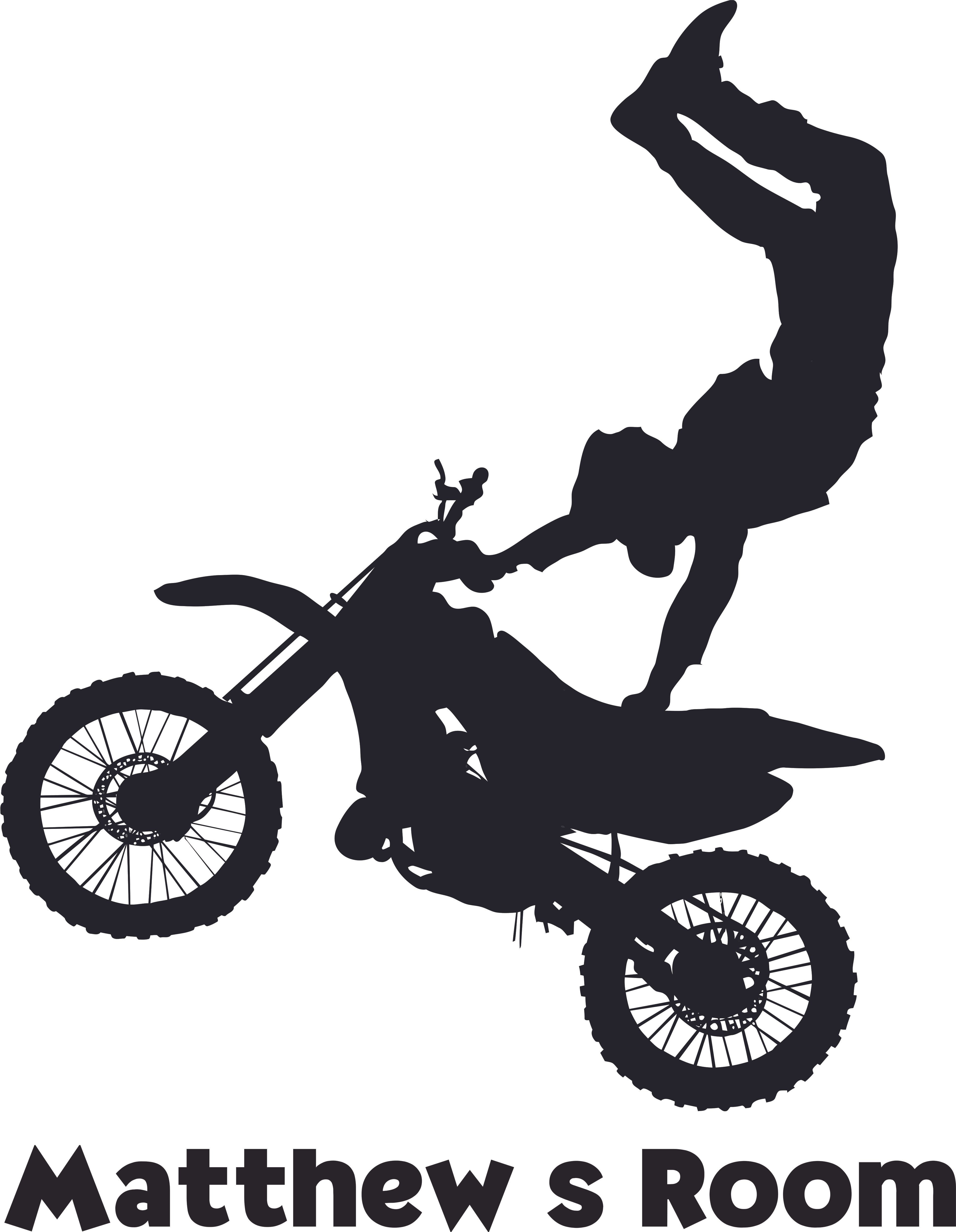 Motocross Motor Bike Wall Decor Removable Home Vinyl Decal Sticker Wall Stickers 