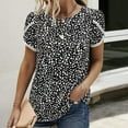 thumbnail image 1 of Pntutb moda mujer Casual impresión cuello redondo jerseys manga corta blusa camiseta tops Pntutb Pntutb-2281, 1 of 9