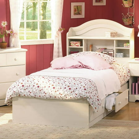 South Shore Summer Breeze Twin Mates Bed and Headboard, Multiple Finishes