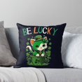 thumbnail image 5 of Ryan; St. Patrick's Day Lucky Cat & Shamrocks Throw Pillow Cover 45x45cm – Irish Holiday Cushion for March Decor, 5 of 7