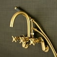 thumbnail image 6 of Kingston Brass AE8157DX Wall Mount Tub Filler with Hand Shower, Satin Brass, 6 of 7