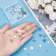 thumbnail image 3 of 1 Box 36Pcs 3 Size Flat Round Earring Posts Silver Stud Earring Findings Hypoallergenic Stainless Steel Ear Studs with Butterfly Ear Back Blank Earring Posts for Jewelry Making Supplies DIY Silver, 3 of 6