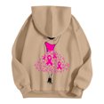 thumbnail image 7 of Fiaer,Women Cancer Sweatshirts Cancer Hoodies Pink Ribbon with Butterfly Graphic Plus Size Tops Cancer Awareness Support Khaki S, 7 of 7