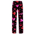 thumbnail image 4 of Pajama Pants Women Comfy Fuzzy Christmas Plaid Pajamas Wide Leg Pj Pants Cute Wide Leg Trousers Sleep Bottoms, 4 of 5