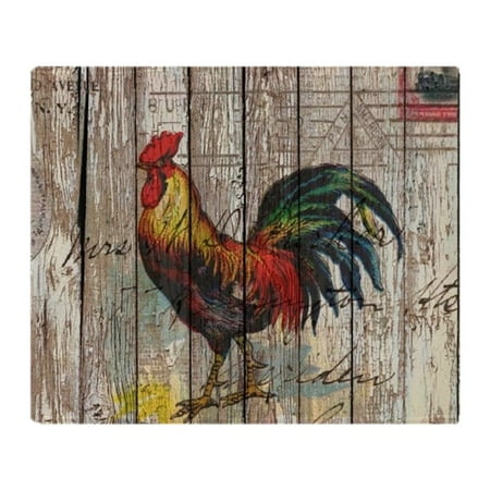 - CafePress - Rustic Farm Country Rooster - Soft Fleece Throw Blanket, 50