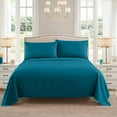 thumbnail image 2 of Sweet Home Collection 1500 Series Bed Sheets - Extra Soft Microfiber Deep Pocket Sheet Set - Teal, Queen, 2 of 6