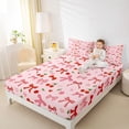 thumbnail image 3 of Erosebridal Pink Bow Cherry Full Size Sheets, Girly Princess Cartoon Bed Sheets, 4pcs, 3 of 5