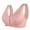 Pink, variant on qolati Front Buckle Nursing Bras for Women Floral Lace Seamless Stretch Full-Coverages No Underwire Everyday Bras Wireless Comfortable Breathable Support T-Shirt Bras