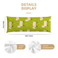 thumbnail image 2 of Body Pillow Cover - Soft Body Pillow Pillowcase, Cartoon Cute Funny Sheep Green_A Breathable Long Body Pillow Case Cover with Invisible Zipper 20x60in, 2 of 5