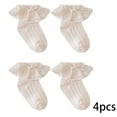 thumbnail image 2 of LYMAYTER 4 Pack Summer Socks for Toddler Baby Girl Ruffle Socks Soft Breathable Cotton Socks 0-8Y, 2 of 7