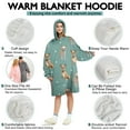 thumbnail image 5 of Chihuahua and Footprints Wearable Oversized Blanket,Wearable Blanket Hoodie for Adults,Cozy Hooded Blankets with Super Pockets,Super Warm Fuzzy Pullover for Women & Men, 5 of 6