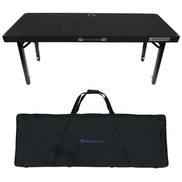Rockville RTBL4 Adjustable Height DJ Table Folding Legs   Carry Bag 20" x 60"