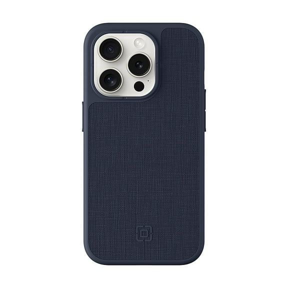 Incipio - cru. Protective Hard Shell Case with MagSafe for Apple iPhone 15 Pro - Navy Canvas