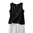 thumbnail image 4 of Bibifish Womens Tank Tops Crew Neck Lightweight Summer Tank Tops Solid Sleeveless Basic Shirts, 4 of 7