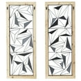 DecMode Black Metal Geometric Wall Decor with Wood Frame (2 Count