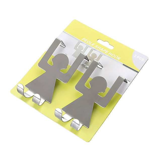 tredstone 3pair Stainless Steel Lovers Shaped Hooks Easy Installation Compact Size Stylish Over Door Hooks As Shown 1Set