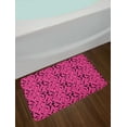 thumbnail image 2 of Hair Salon Bath Mat, Beauty Salon Concept Hairdo Vented Brush Combs Mirrors Scissors, Plush Bathroom Decor Mat with Non Slip Backing, 29.5" X 17.5", Hot Pink and Black, by Ambesonne, 2 of 2