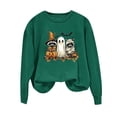 thumbnail image 6 of VKOYWKM Casual Sweatshirt for Women Halloween Ghost Pumpkin Graphic Oversized Sweatshirt Spooky Season Long Sleeve Crew Neck Sweatshirt Holiday Party Pullover, 6 of 6