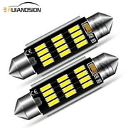 Ruiandsion 41MM 42MM Festoon 211-2 569 578 6411 6000K White Extra Bright LED Bulbs for Car Interior Lights License Plate Map Dome Trunk Door Courtesy Light 2Pcs