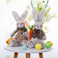 thumbnail image 5 of Plush Easter Bunny,Handmade Rabbits,Easter Basket Rabbits,Cute Bunny Party Favor Figurine,Spring Tabletop Holiday DecorB, 5 of 5
