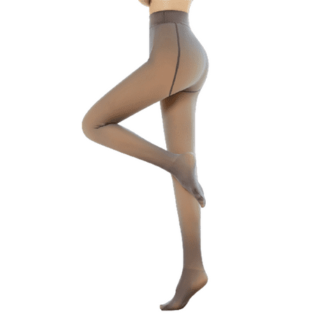 

Legs Fake Translucent Warm Fleece Pantyhose Slim Stretchy for Winter Outdoor Coffee Pantyhose