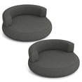 thumbnail image 1 of Costway 2PCS Inflatable Lounger Air Sofa with Detachable Cover Spacious Lying Area & Wide Armrests Blow Up Lounge Chair for Living Room Grey, 1 of 8