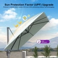 thumbnail image 4 of PURPLE LEAF 9 FT Outdoor Umbrella with Base Patio Cantilever Aluminum Umbrella with 3 Years Fade Resistance Recycled Fabric Offset Square with 360-degree Rotation for Deck Pool Garden, Mint Green, 4 of 13