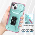 thumbnail image 5 of Allytech Shockproof Back Case for Apple iPhone 14, Military Grade Protective With Ring Holder Stand Compatible with Car Mount Anti-slip Hybrid Rugged Bumper Phone Cover for Men Boys -Green, 5 of 8
