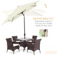 thumbnail image 4 of Outsunny Tilt Patio Umbrella, Garden Market Parasol with Crank Cream White, 4 of 10