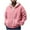 Pink, variant on Men's Winter Zipper Hooded Fleece Sweatshirt With Patch Pocket Casual Jacket for Cold Weather Outdoor Activities and Daily Wear with Warm and Soft Material,Army Green,L