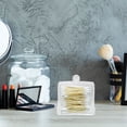 thumbnail image 3 of HORIALENCE 2pcs Transparent Cotton Pads Container Space Saving Plastic Box for Families, 3 of 7