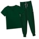 thumbnail image 1 of Conjunto de uniforme para mujer, traje cómodo, sencillo, con múltiples bolsillos, ligero, escote en V, duradero, informal, pantalones de , Verde m Color verde M Salvador Blusa y pantalones médicos, 1 of 10