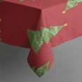 thumbnail image 3 of Holiday Christmas Rectangle Tablecloths Green Christmas Trees Tablecloths 60x102inch Polyester Waterproof and Reusable Table Covers for Weddings Banquets or Restaurants, 3 of 5
