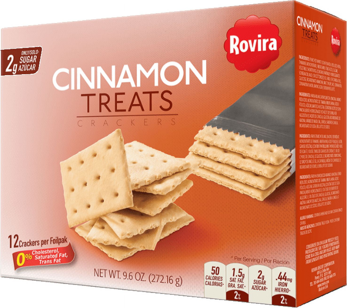 (4 pack) Rovira Cinnamon Treats Crackers, 9.6oz Box