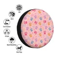 thumbnail image 4 of Naloa Colorful Pets Paws PVC Leather Spare Tire Wheel Cover Spare Tire Cover, for Car Truck SUV Camper Trailer Universal Fit(14-17in)-16 inch, 4 of 6