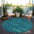 thumbnail image 6 of Addison Rugs Chantille Indoor/Outdoor Transitional Panel Teal Washable Round Rug, 8' x 8', 6 of 6
