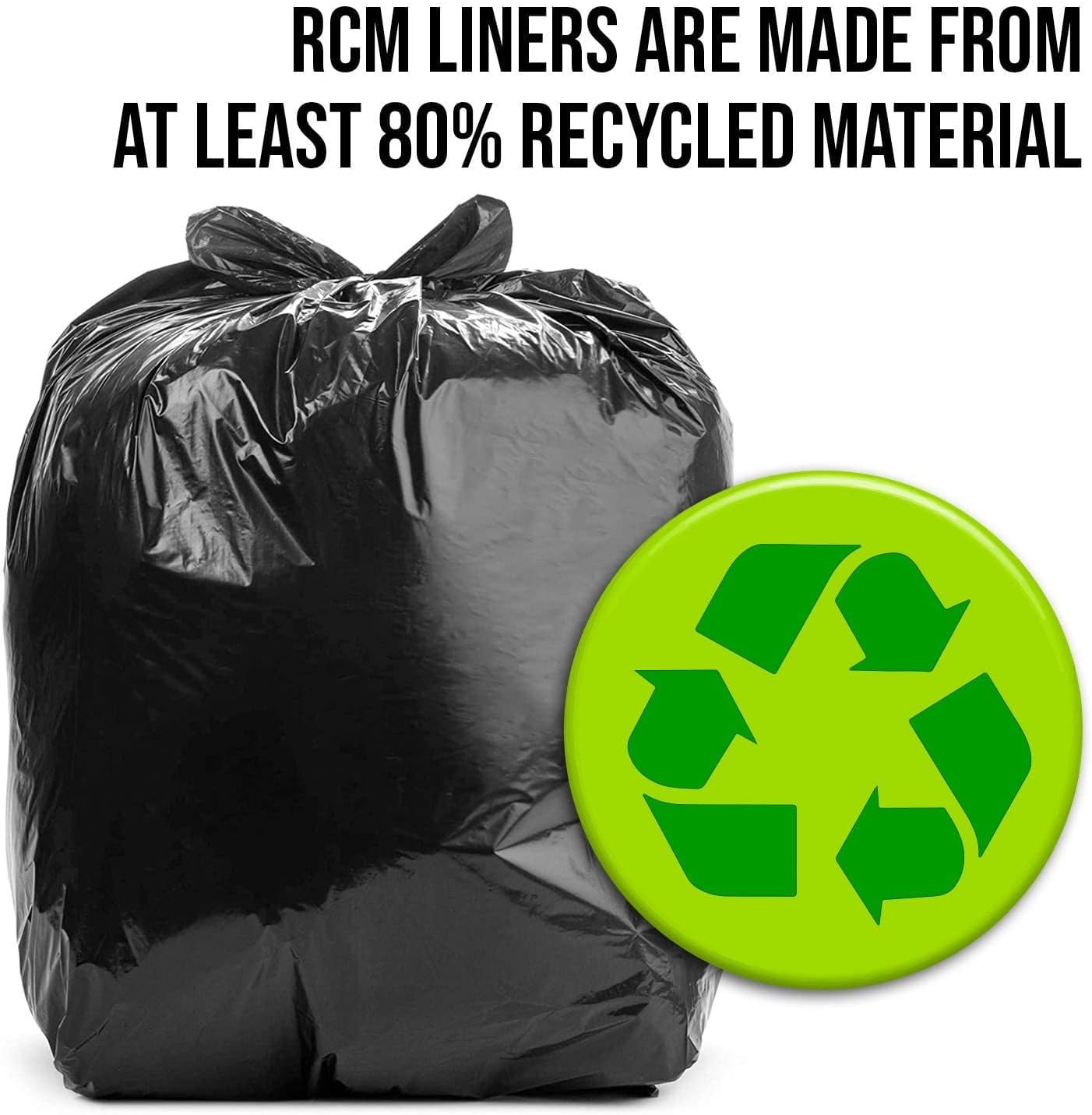 Aluf Plastics 55-60 Gallon Trash Bags - (400 Count) 1.25 MIL (Equiv) Low Density Plastic Garbage Bags - 38" x 58" for Home, Kitchen, Office, Commercial
