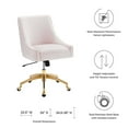 thumbnail image 4 of Modway Discern Modern Performance Velvet Swivel Office Chair in Pink, 4 of 8