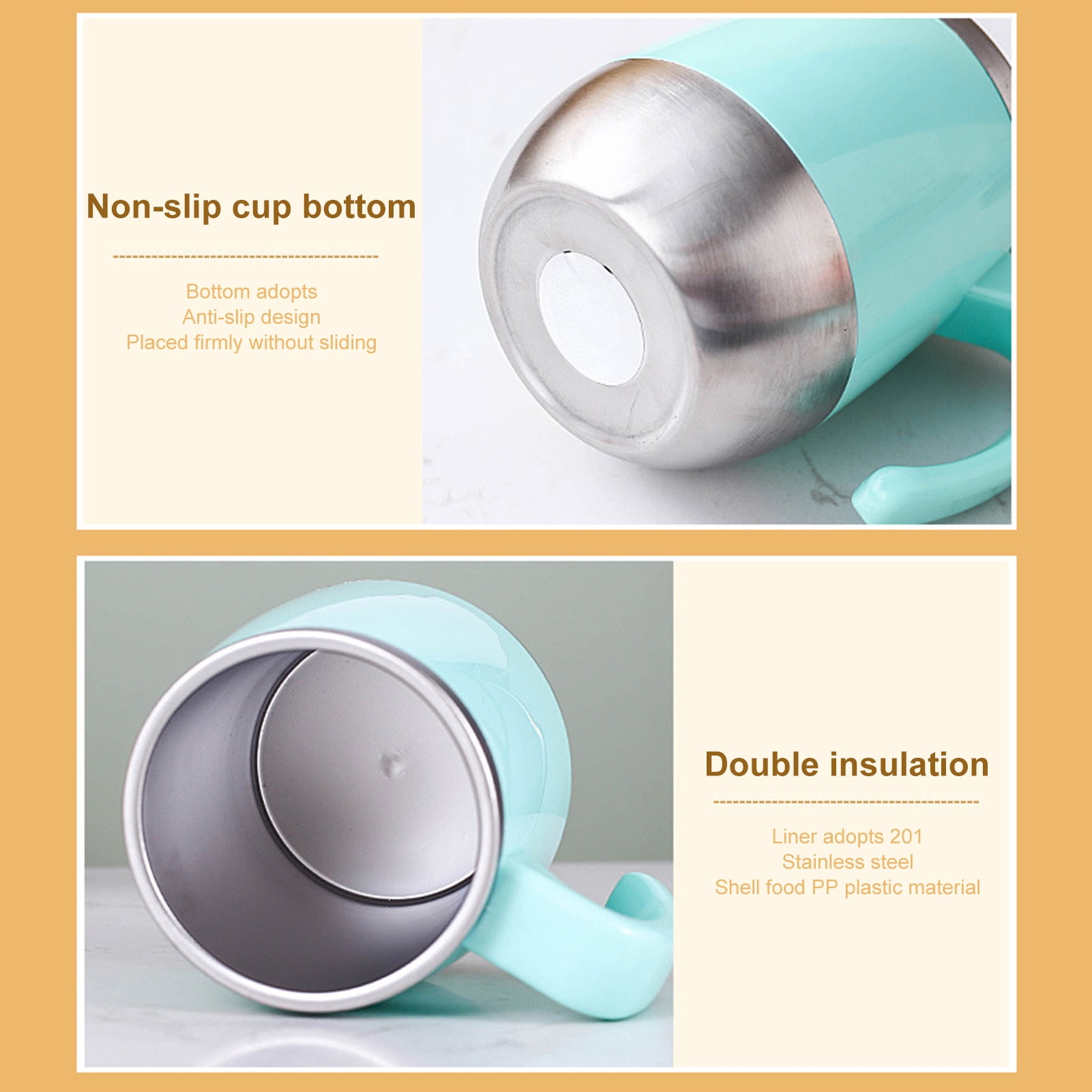 Dravizon Stainless Steel Vacuum Insulated Coffee Mug 510ML Insulated Coffee  Cups Double Walled Travel Mug, Car Coffee Mug with Leak Proof Lid Reusable  Thermal C…