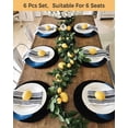thumbnail image 4 of 15 Inch Round Placemats Set of 4, Blue Fruit Non Slip Heat Insulation PP Table Mats, Modern Minimalist Decor Black Background Washable Place Mats for Kitchen Dining Party Table Decor, 4 of 7