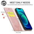 thumbnail image 5 of Decase for Apple iPhone 15 Plus,iPhone 15 Plus Case,Premium Folio Flip Wallet Phone Cover PU Leather Magnetic Closure Card Slots Holder  Anti-Scratch Shockproof Shell,Rosegold, 5 of 11