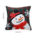 thumbnail image 3 of Adornos navideños, regalos navideños, funda de cojín bordada navideña con diseño de muñeco de nieve y ciervo, 45 x 45 cm, ideal para la cama y el hogar, ideal para las fiestas., 3 of 6