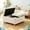 Lambswool Off-White, variant on Panapinka 35 Inch Extra Large Storage Ottoman Coffee Table, Lift Top Square Ottoman with Storage, No Assembly Required Upholstered Ottoman Coffee Table for Living Room, Footrest and Storage Bench